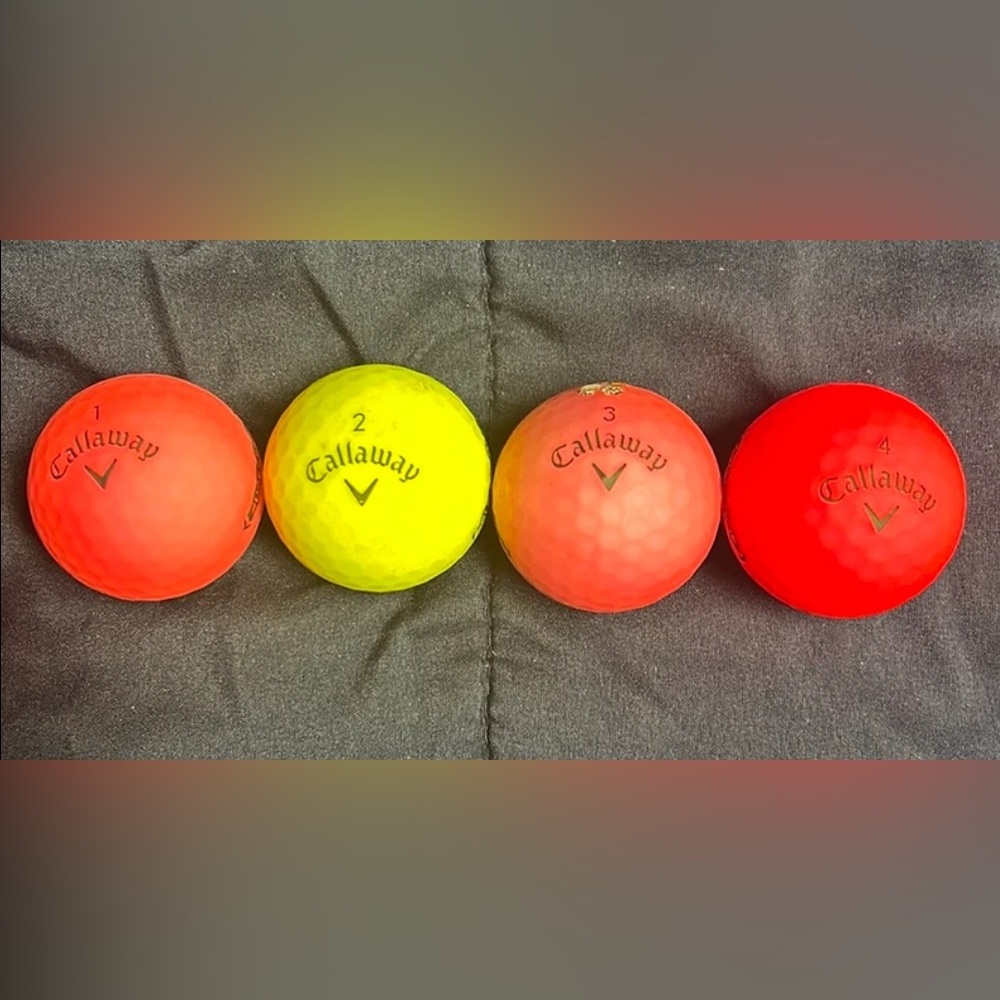 Callaway set of 4 super soft neon golf balls 1-4